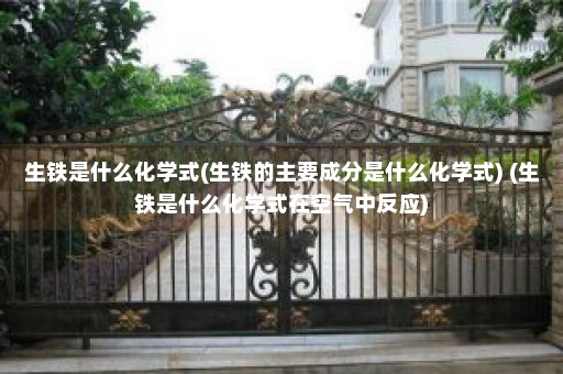 生铁是什么化学式(生铁的主要成分是什么化学式) (生铁是什么化学式在空气中反应)