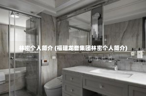 林密个人简介 (福建龙誉集团林密个人简介)