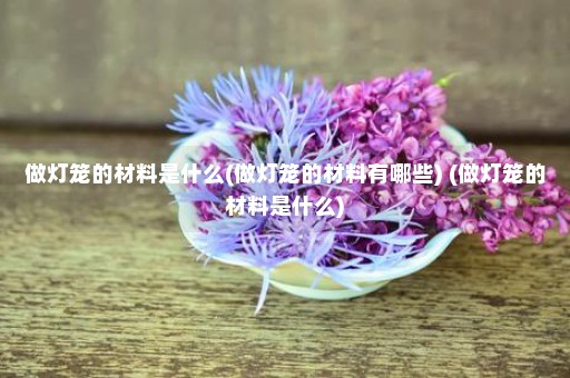 做灯笼的材料是什么(做灯笼的材料有哪些) (做灯笼的材料是什么)