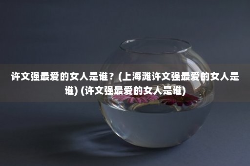 许文强最爱的女人是谁？(上海滩许文强最爱的女人是谁) (许文强最爱的女人是谁)