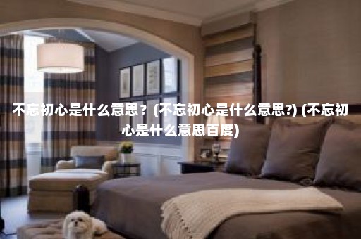 不忘初心是什么意思？(不忘初心是什么意思?) (不忘初心是什么意思百度)