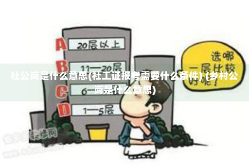 社公岗是什么意思(社工证报考需要什么条件) (乡村公岗是什么意思)