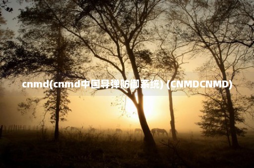 cnmd(cnmd中国导弹防御系统) (CNMDCNMD)