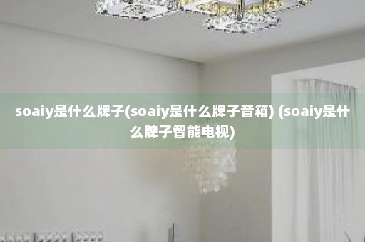 soaiy是什么牌子(soaiy是什么牌子音箱) (soaiy是什么牌子智能电视)