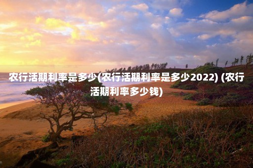 农行活期利率是多少(农行活期利率是多少2022) (农行活期利率多少钱)