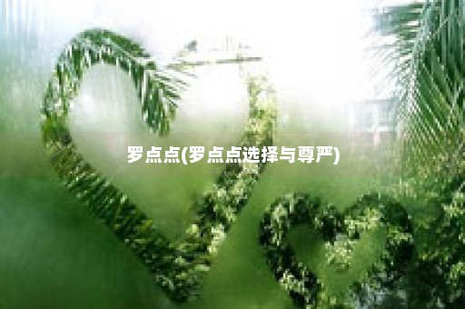 罗点点(罗点点选择与尊严)