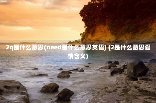 2q是什么意思(need是什么意思英语) (2是什么意思爱情含义)