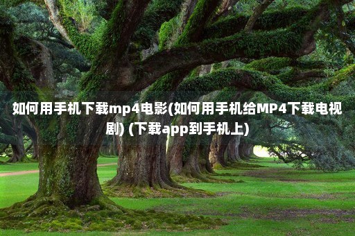 如何用手机下载mp4电影(如何用手机给MP4下载电视剧) (下载app到手机上)