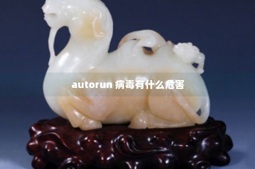 autorun 病毒有什么危害