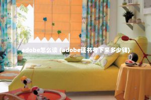 adobe怎么读 (adobe证书考下来多少钱)