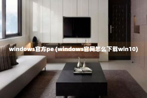 windows官方pe (windows官网怎么下载win10)