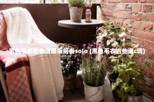 黑色毛衣吉他谱原版前奏solo (黑色毛衣吉他谱c调)