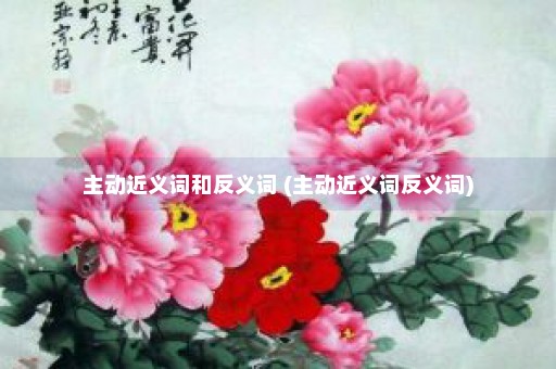 主动近义词和反义词 (主动近义词反义词)