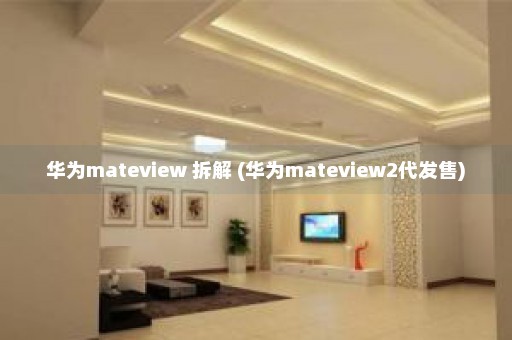 华为mateview 拆解 (华为mateview2代发售)