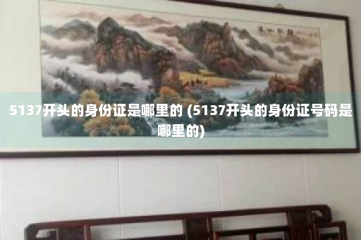 5137开头的身份证是哪里的 (5137开头的身份证号码是哪里的)