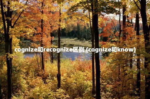 cognize和recognize区别 (cognize和know)