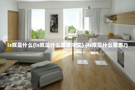 ls奴是什么(ls奴是什么意思中文) (ls奴是什么意思?)