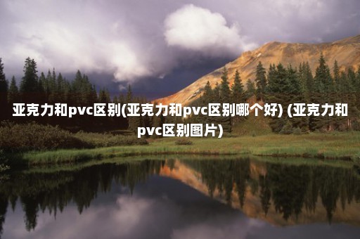 亚克力和pvc区别(亚克力和pvc区别哪个好) (亚克力和pvc区别图片)