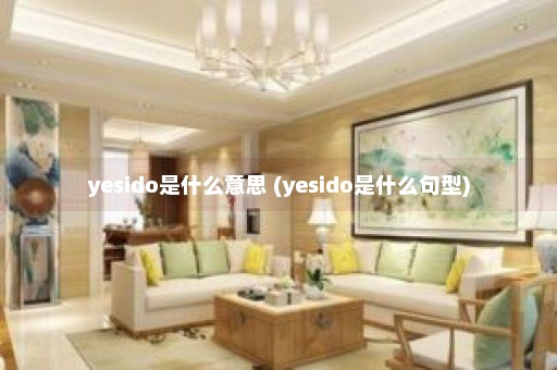 yesido是什么意思 (yesido是什么句型)