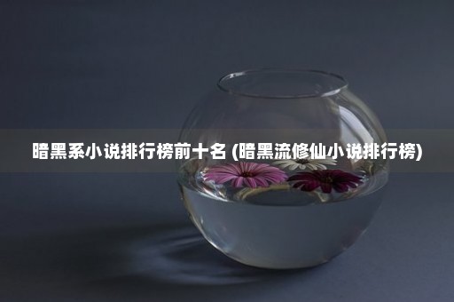 暗黑系小说排行榜前十名 (暗黑流修仙小说排行榜)