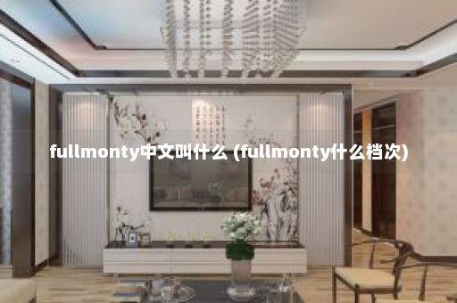 fullmonty中文叫什么 (fullmonty什么档次)