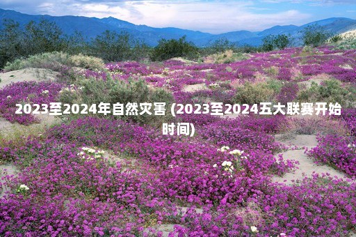 2023至2024年自然灾害 (2023至2024五大联赛开始时间)