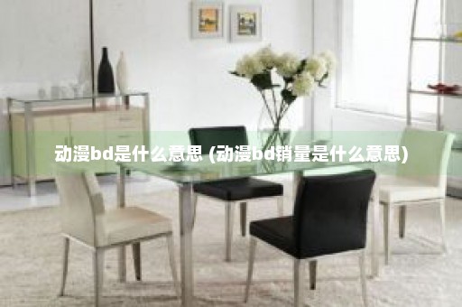 动漫bd是什么意思 (动漫bd销量是什么意思)