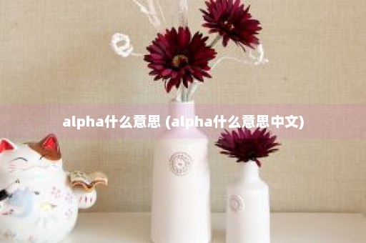 alpha什么意思 (alpha什么意思中文)