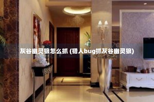 灰谷幽灵狼怎么抓 (猎人bug抓灰谷幽灵狼)