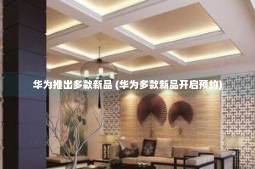 华为推出多款新品 (华为多款新品开启预约)