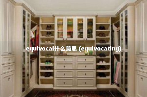 equivocal什么意思 (equivocating)