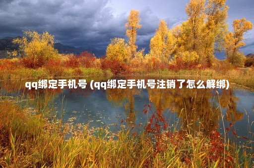 qq绑定手机号 (qq绑定手机号注销了怎么解绑)