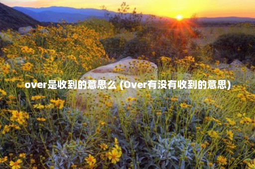 over是收到的意思么 (Over有没有收到的意思)