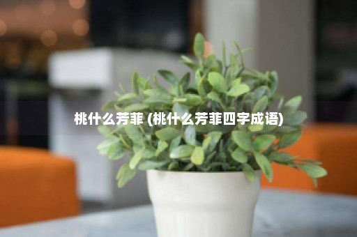 桃什么芳菲 (桃什么芳菲四字成语)