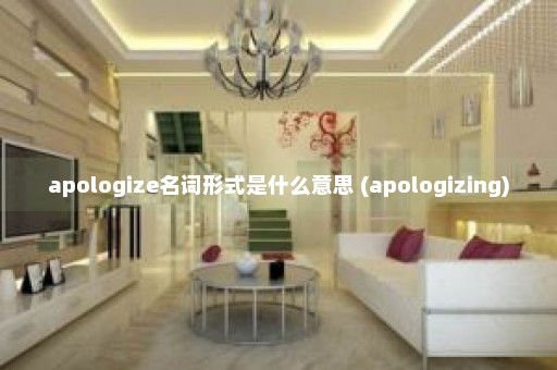 apologize名词形式是什么意思 (apologizing)