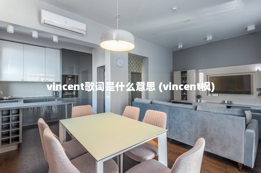 vincent歌词是什么意思 (vincent枫)