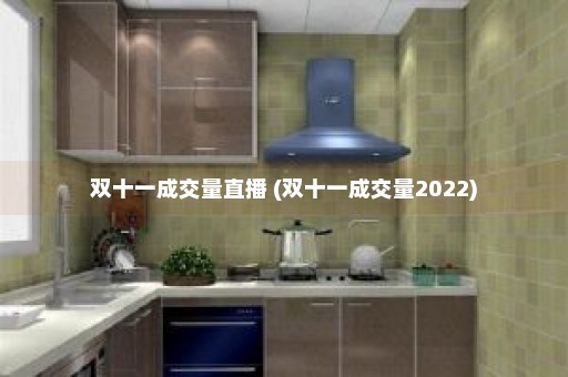 双十一成交量直播 (双十一成交量2022)