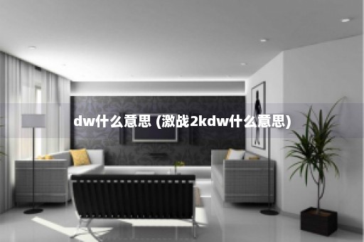 dw什么意思 (激战2kdw什么意思)