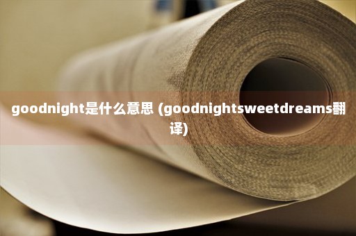 goodnight是什么意思 (goodnightsweetdreams翻译)