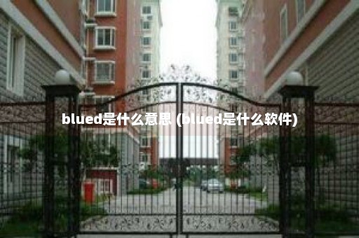 blued是什么意思 (blued是什么软件)