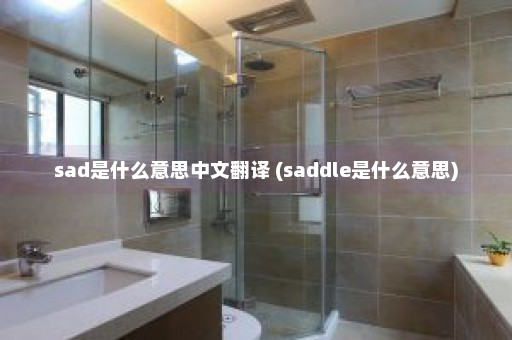 sad是什么意思中文翻译 (saddle是什么意思)