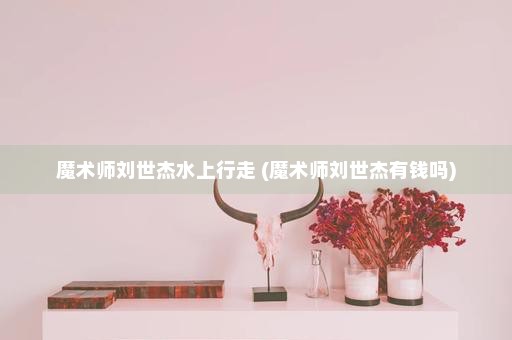 魔术师刘世杰水上行走 (魔术师刘世杰有钱吗)