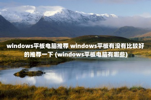 windows平板电脑推荐 windows平板有没有比较好的推荐一下 (windows平板电脑有哪些)