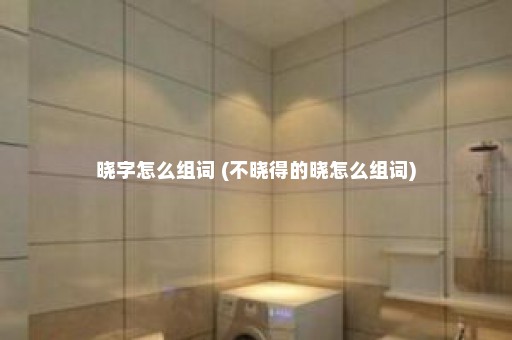 晓字怎么组词 (不晓得的晓怎么组词)