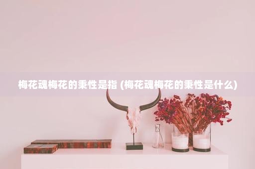 梅花魂梅花的秉性是指 (梅花魂梅花的秉性是什么)