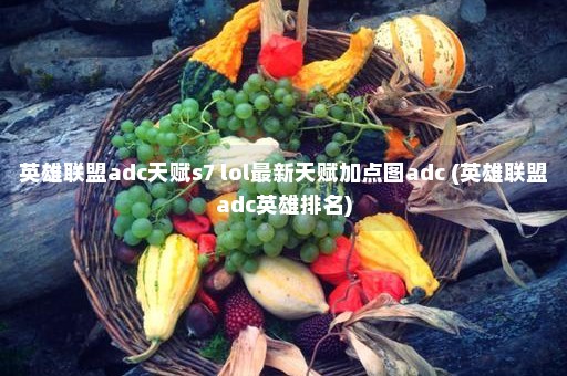 英雄联盟adc天赋s7 lol最新天赋加点图adc (英雄联盟adc英雄排名)