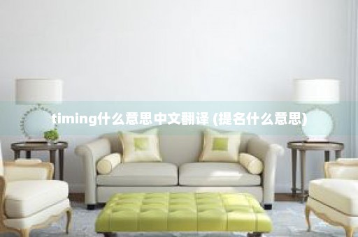 timing什么意思中文翻译 (提名什么意思)