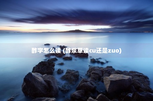 酢字怎么读 (酢浆草读cu还是zuo)