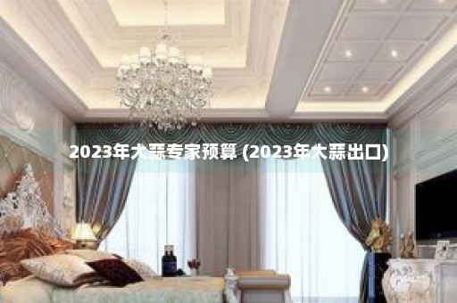 2023年大蒜专家预算 (2023年大蒜出口)