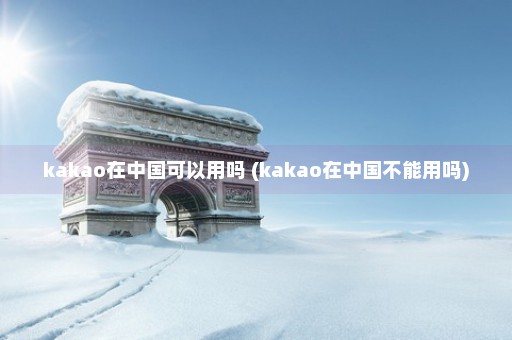 kakao在中国可以用吗 (kakao在中国不能用吗)